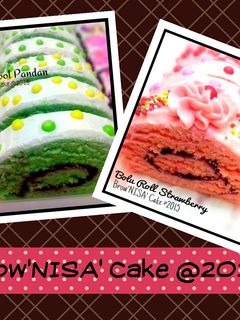 Foto resep Bolu Kukus Gulung Pandan dan Strawberry