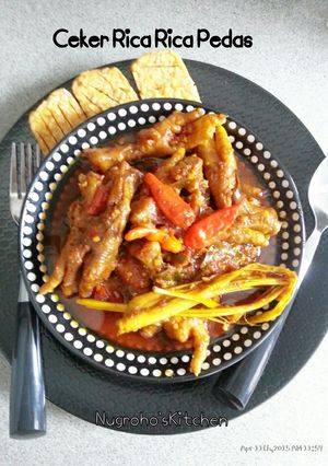 Foto resep Ceker Ayam Rica Rica Hot Yummy