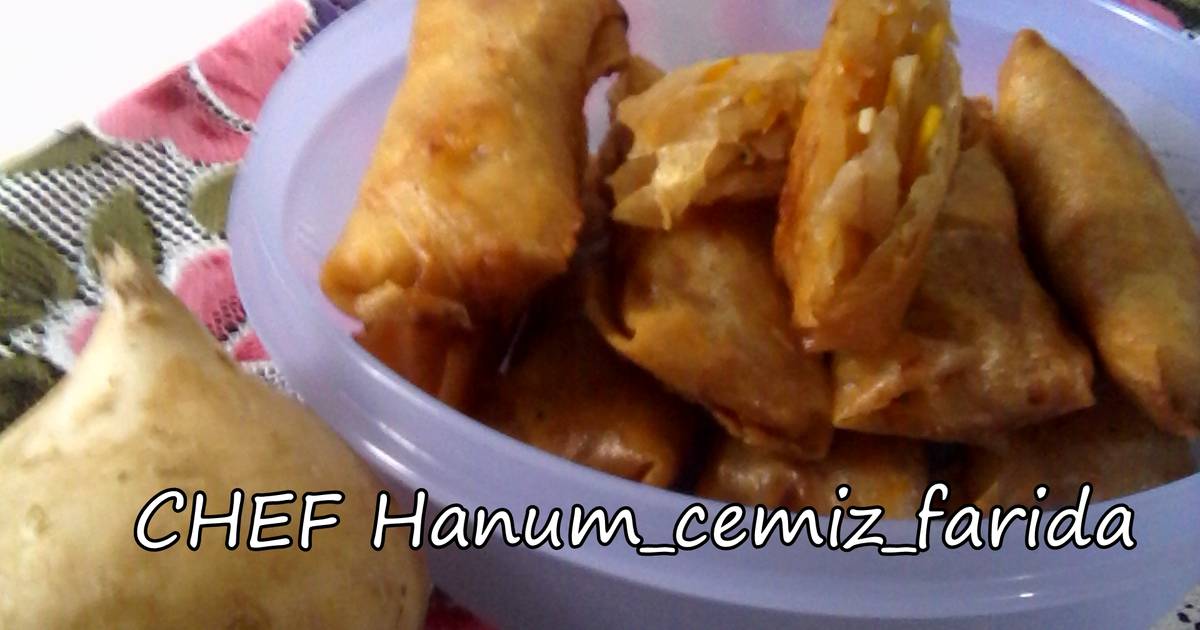 Resep LUMPIA BENGKUANG / JICAMA SPRING ROLL oleh Bunga.A25 Cookpad