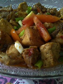 Foto resep ayam kecap jahe campur tahu