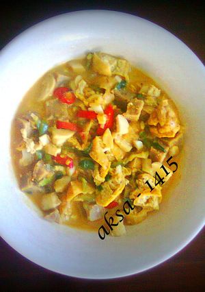 Foto resep JAMUR BARAT TAHU PONG DAGING ASAP BUMBU KUNING