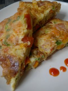 Foto resep Omelet Pelangi Praktis