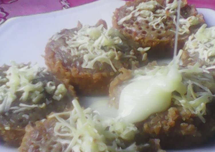 Kue Cubit Keju Milo Topping Susu Kental Manis