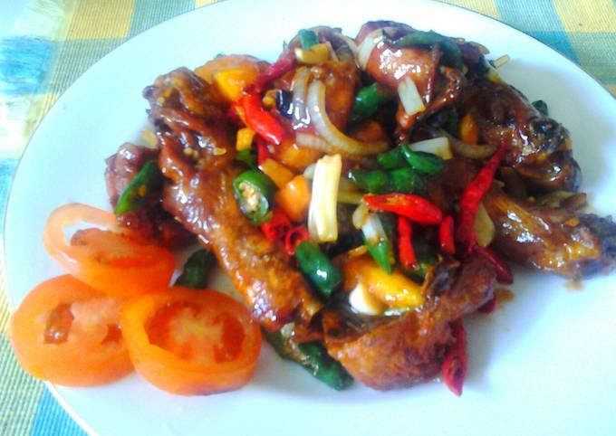 AYAM GORENG SAOS TIRAM CABE IJO  (SIMPLE )