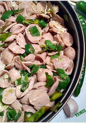 Foto resep TUMIS BAKSO Cabe Hijau nan simpel