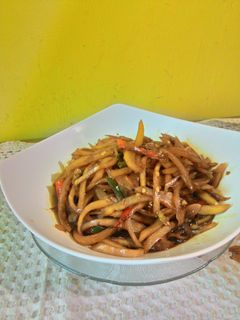 Foto resep Oseng si Hitam Manis Pepaya Muda