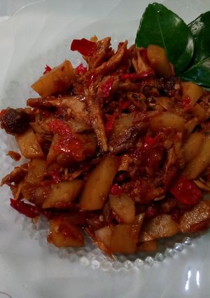 Foto resep tongkol suir asam pedas plus kentang