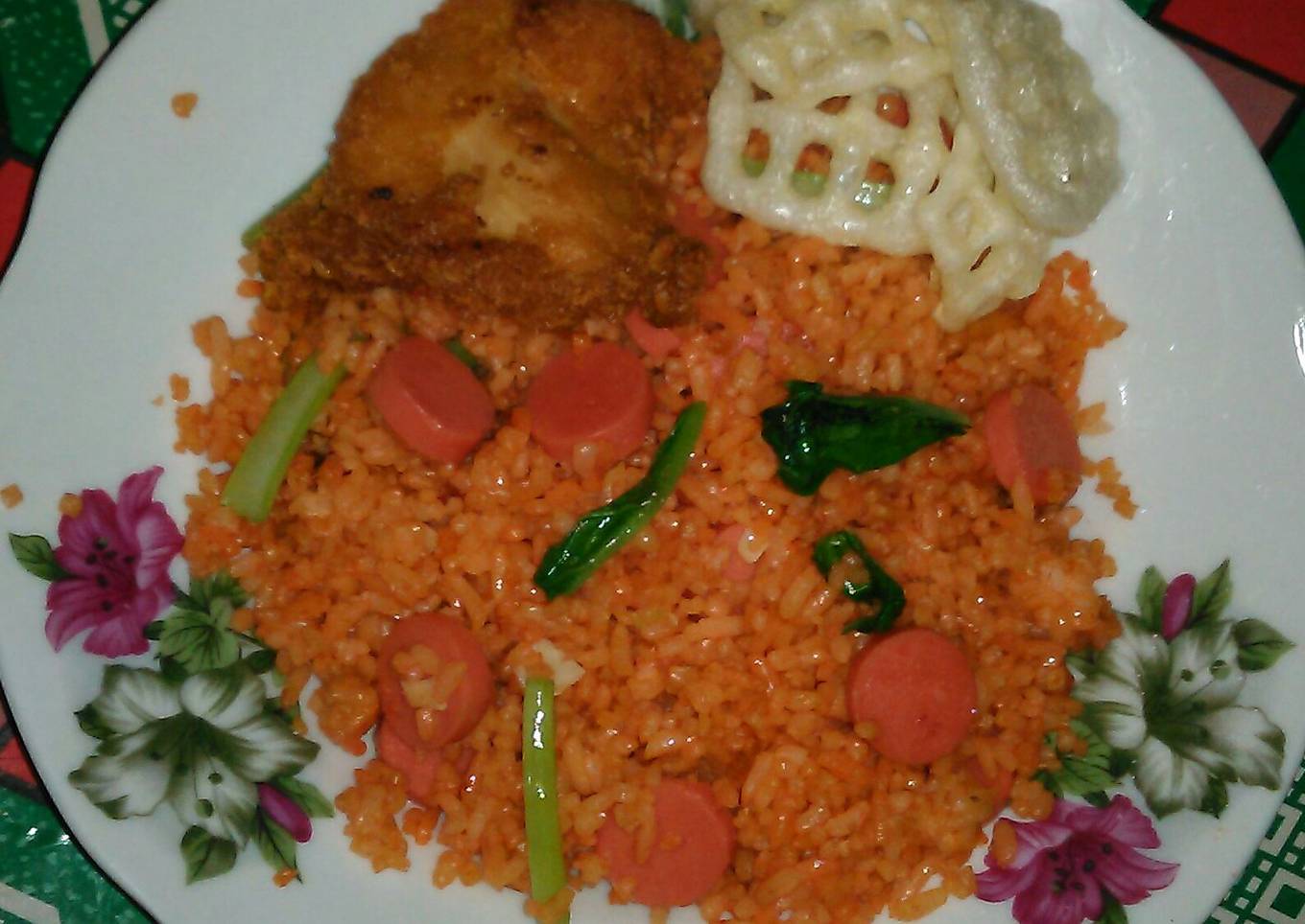 nasi goreng sosis pedas