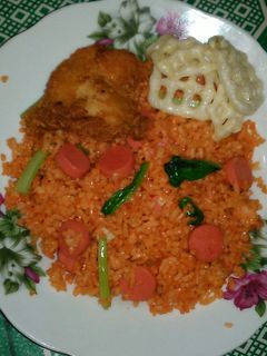 Foto resep nasi goreng sosis pedas
