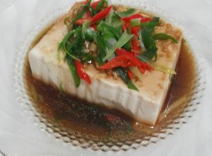 Foto resep steam silken tofu ( tim tahu sutera )