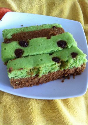 Foto resep Bolu kukus putih telur choco pandan