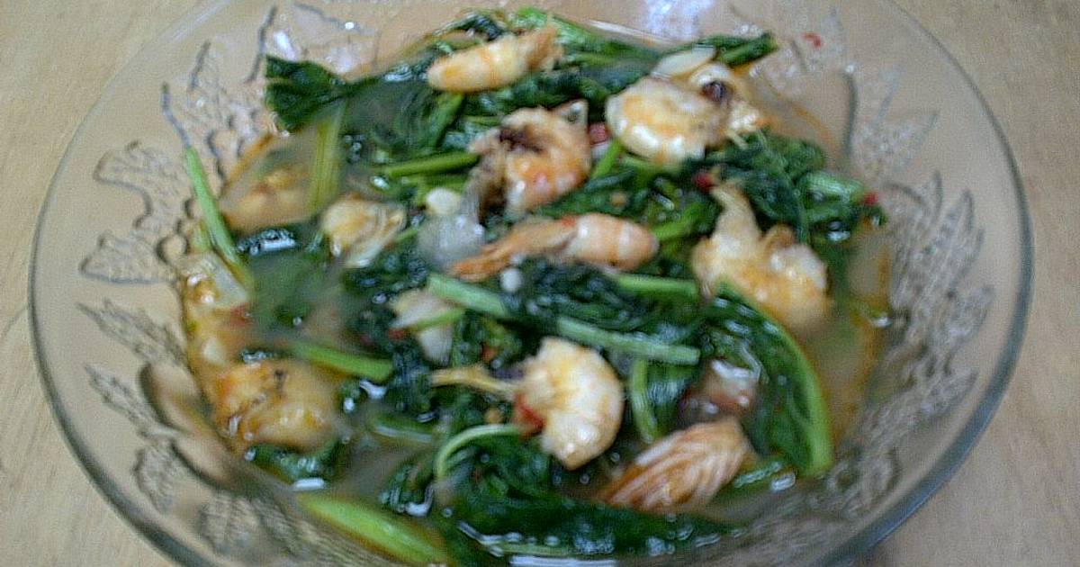 Resep sawi ijo tumis udang kemangi oleh shinta zha - Cookpad