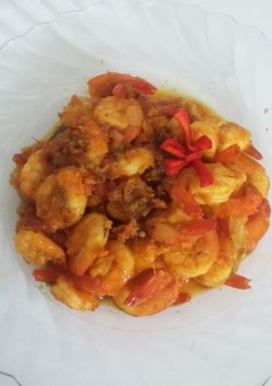 Foto resep udang goreng bawang