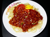 Spaghetti Bolognese telor ceplok