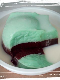 Foto resep Puding coklat pandan dengan vla