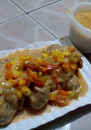 Foto resep Baso gulung ikan mandi saus krim