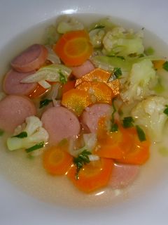 Foto resep sup wortel dan sosis