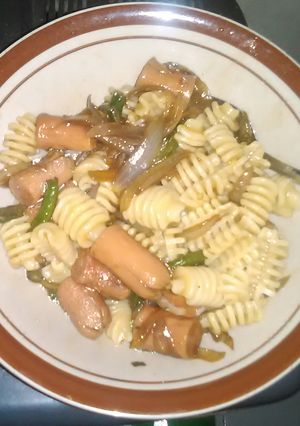 Foto resep garofalo pasta radiatori with sosis teriyaki (simple banget)