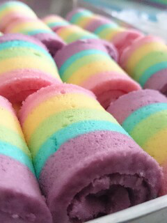 Foto resep mini rainbow roll cake