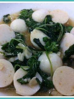 Foto resep Ca Bayam Bakso Ikan