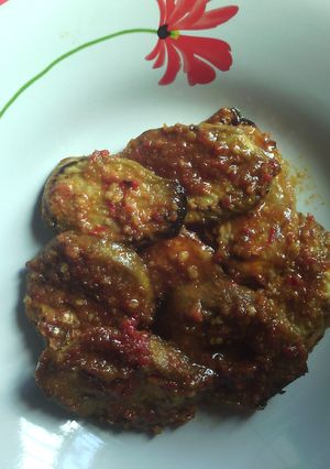 Foto resep terong panggang bumbu kacang