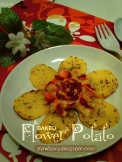 Foto resep Baked Flower Potato