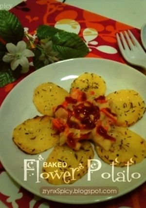 Foto resep Baked Flower Potato