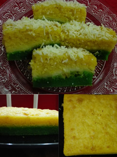 Foto resep cake keju pandan kukus modifikasi (tanpa oven n mixer)