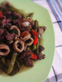Foto resep cah kangkung seafood
