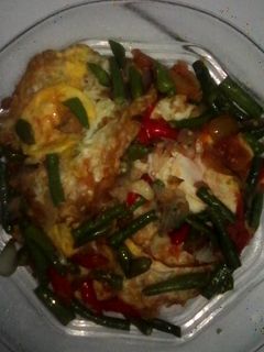Foto resep telur ceplok tumis kacang panjang