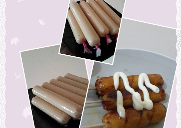 Simple Way to Prepare Special Tips memasukkan adonan sosis ke plastik es lilin
