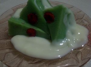 Foto resep puding avocado with vanila vla