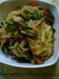 Foto resep tumis kacang panjang mix labu siam
