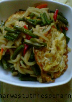 Foto resep tumis kacang panjang mix labu siam