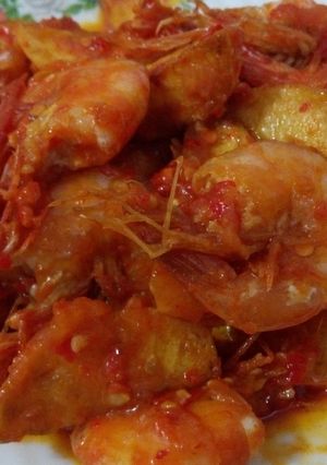 Foto resep Udang kentang sambal extra pedas