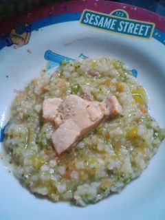 Foto resep Bubur Sayur Salmon (MPASI 8bln+)