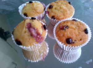 Foto resep muffin blueberry coklat