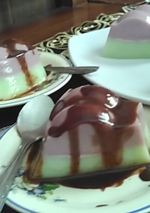 Foto resep Puding Ame (Anggur MElon) Saus Coklat