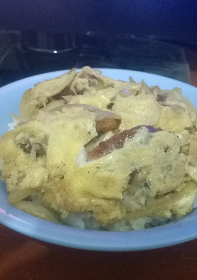 Foto resep Chicken katsudon with chicken stock (ala anak kos)