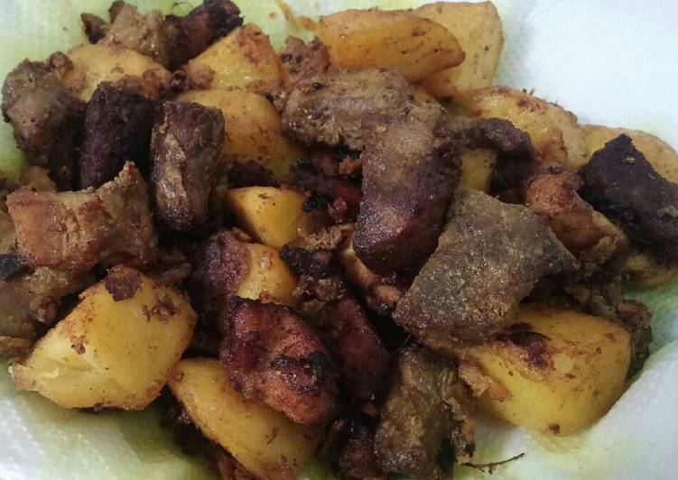 Daging dan kentang goreng simple & mudah