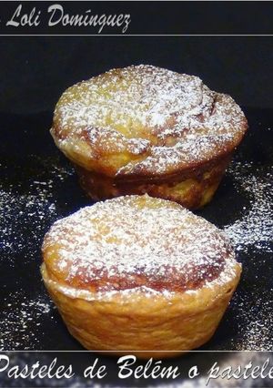 A picture of Pastéis de Belém (Portuguese Custard Tarts).