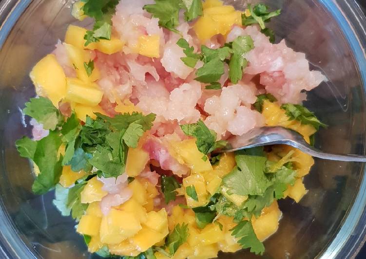 Tartare de dorade à la mangue🥭🐟