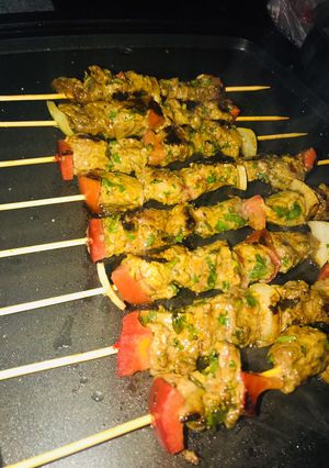 Una foto de Pinchitos de carne a la plancha🍢🍡