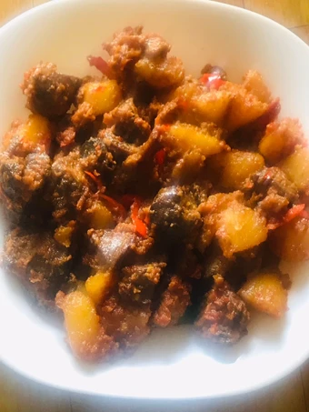 Langkah Gampang Membuat Resep Sambal goreng hati kentang pedas yang Uenak Anti Ribet, Lezat