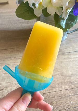 Una foto de Polo de hielo de manzana y naranja