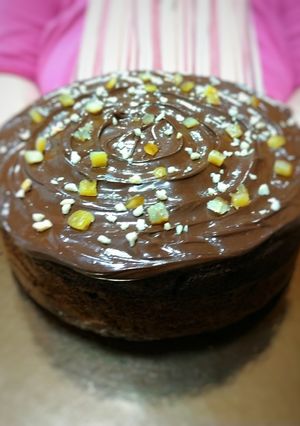 Una foto de Bizcocho de chocolate con nueces y pasas