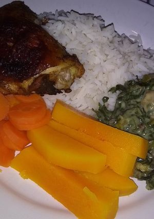 A picture of Steamed carrots and butternut.