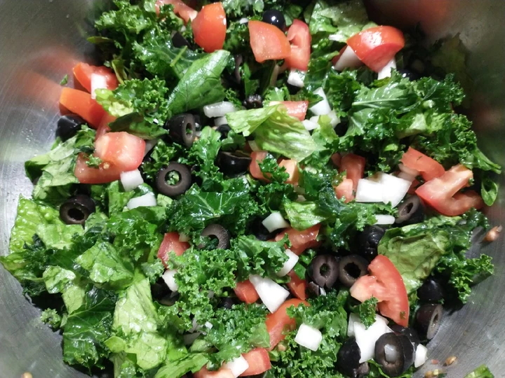 Easy Way Make Kale and romaine lettuce salad the So Delicious So Delicious