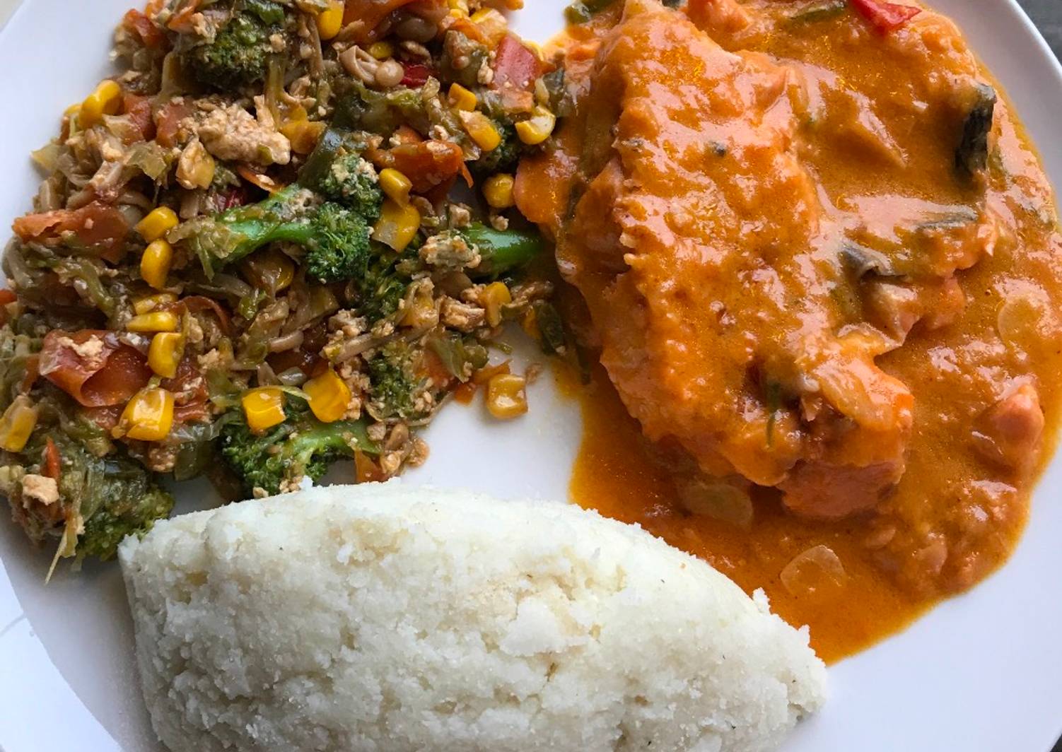 Ugali, Vegetable and Fish stew in milk Recipe by Zelma Lizzy Zuena Cookpad