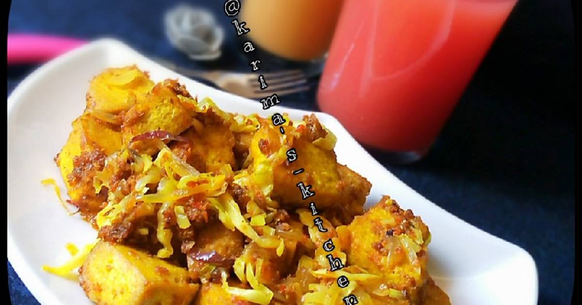 Awara(tofu) stir fry Recipe by karima's Kitchen Cookpad